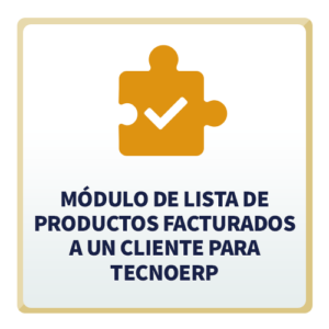 Módulo de Lista de Productos Facturados a un Cliente para TecnoERP