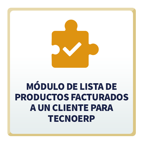 Módulo de Lista de Productos Facturados a un Cliente para TecnoERP